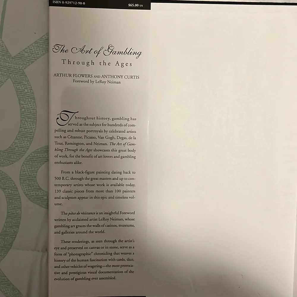 The Art of Gambling Through the Ages By Arthur Flowers and Anthony Curtis Book - Picture 4 of 4